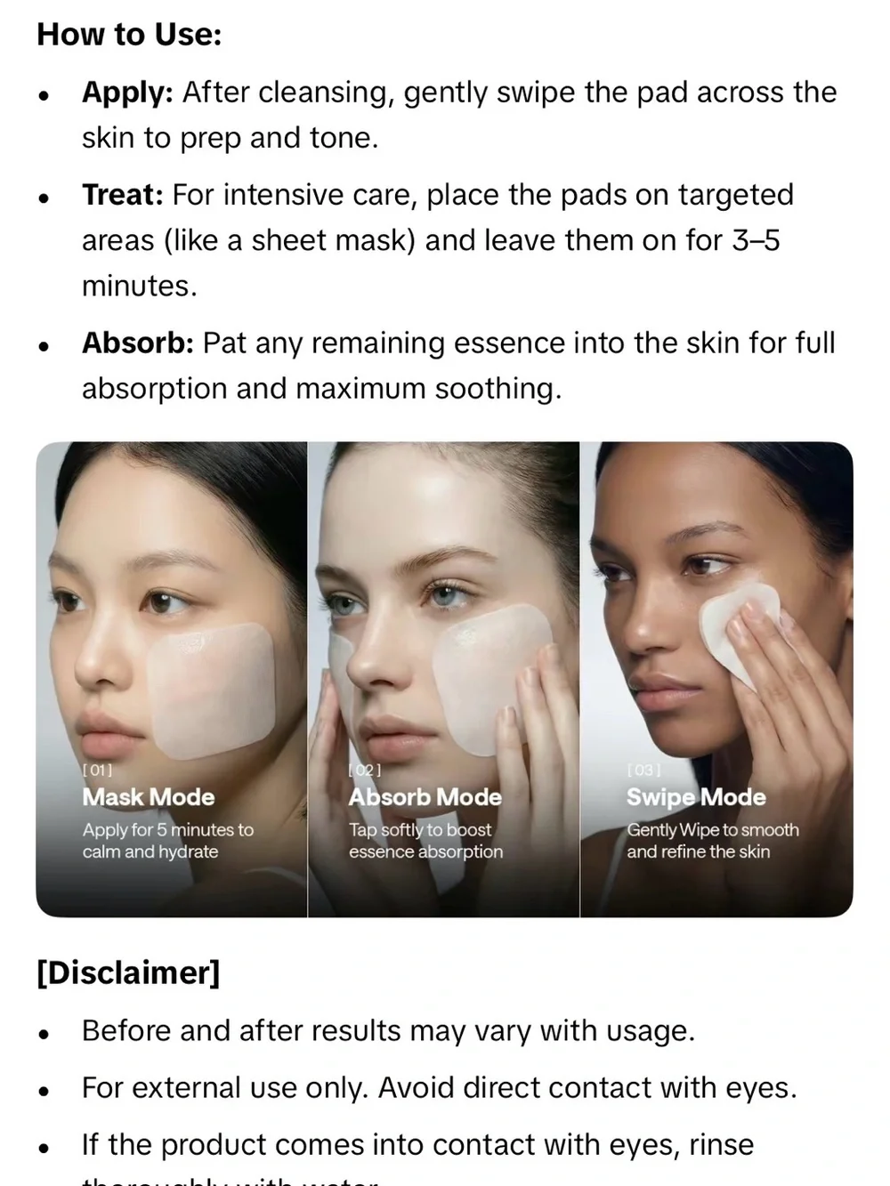 NIB Mediheal Madecassoside Blemish Pads Korean Skincare Toner Treatment Mask